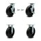 Service Caster 8 Inch Polyolefin Caster Set with 2 Brakes/Swivel Lock 2 Rigid SCC-30CS820-POB-TLB-BSL-2-R-2 - alternate 1